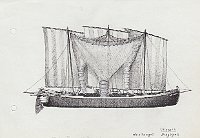 350 Chioggia - bragagna - rete a 3 cogoli - da  modello del Museo Navale di Venezia